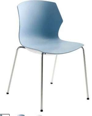 Stapelstuhl Sitzschale graublau