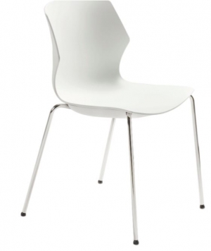 Stapelstuhl Sitzschale weiss